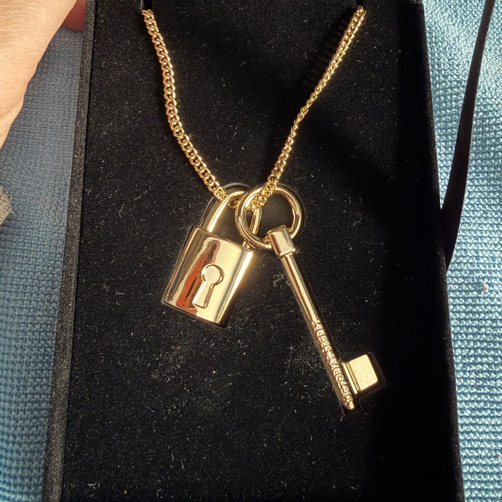 Victoria's Secret Lock and Key Long Necklace